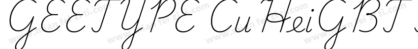 GEETYPE CuHeiGBT Flash字体转换